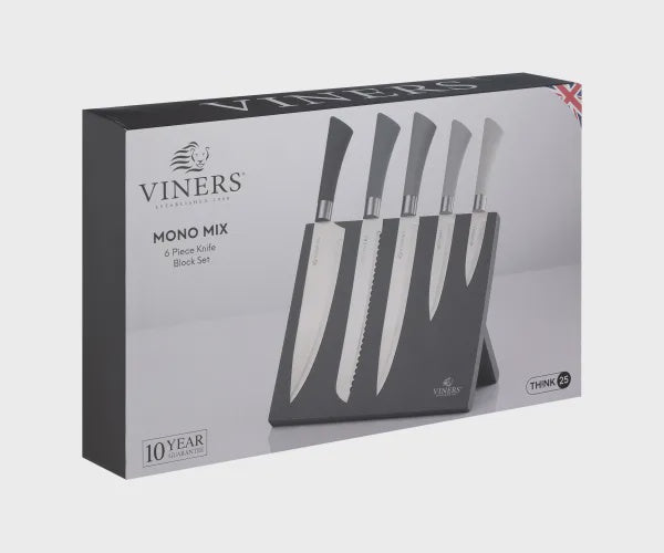 Mono Mix 6pce Knife Block Giftbox