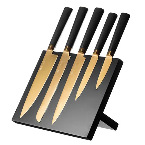 Titan Gold 6pc Knife Block Giftbox