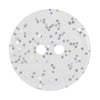 Buttons: Transparent: Glitter: 2 Hole: 15mm: Transparent/Silver