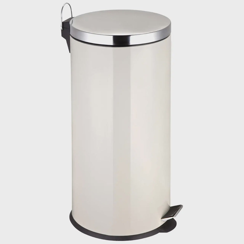 Miller Stainless Steel 30Ltr Pedal Bin Cream