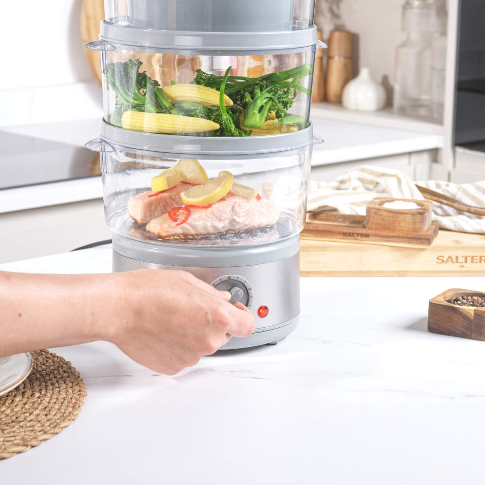 Salter Aspen 3 Tier 7.5L Electric Food Steamer