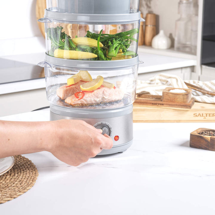 Salter Aspen 3 Tier 7.5L Electric Food Steamer