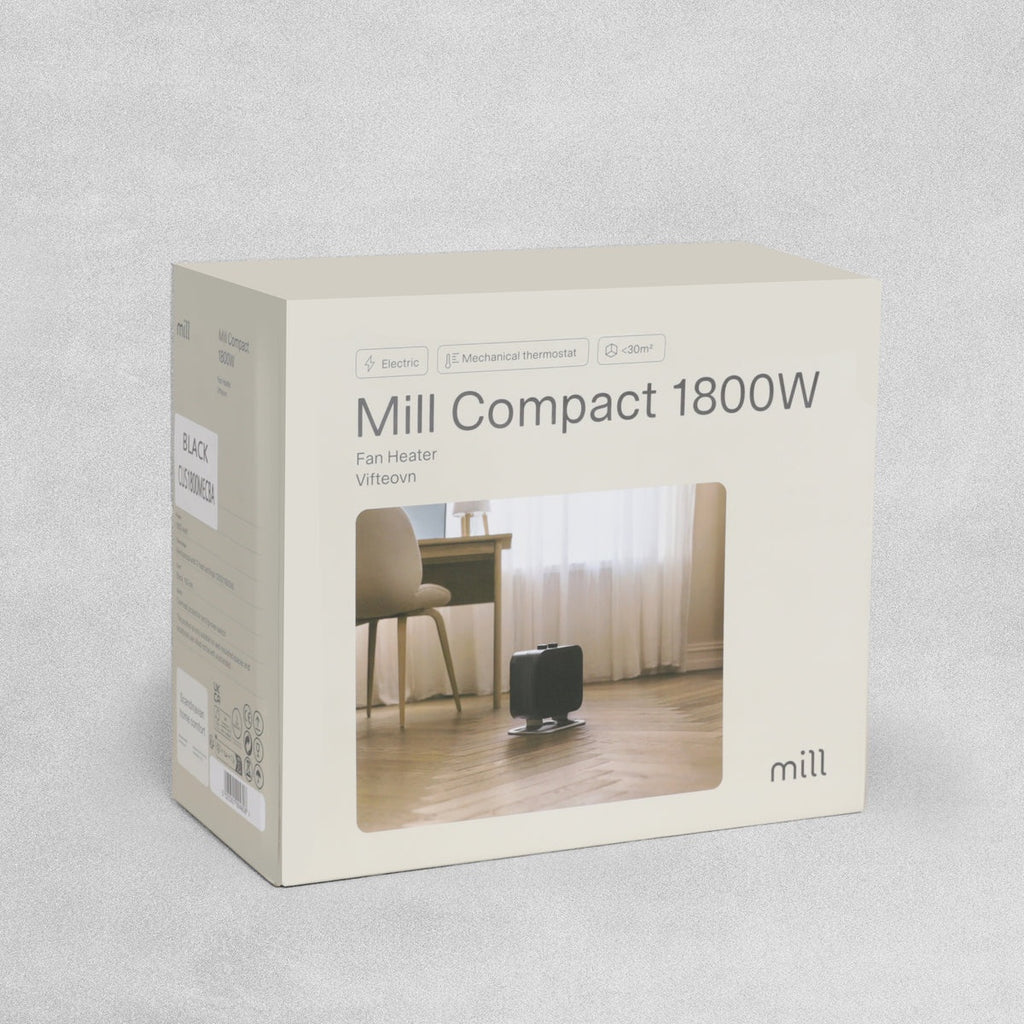 Mill Compact Electric Fan Heater Radiator