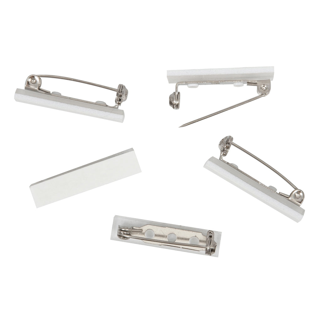Brooch Bars: Self-Adhesive: Silver: 5