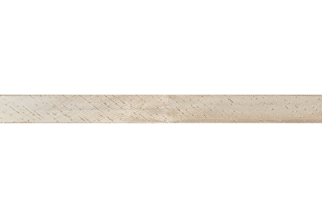 Trim: Bias Binding: Polyester: Metallic: 2.5m x 15mm: Gold