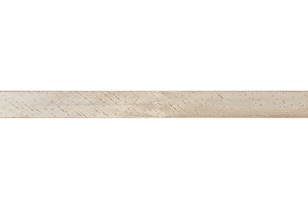 Trim: Bias Binding: Polyester: Metallic: 2.5m x 15mm: Gold