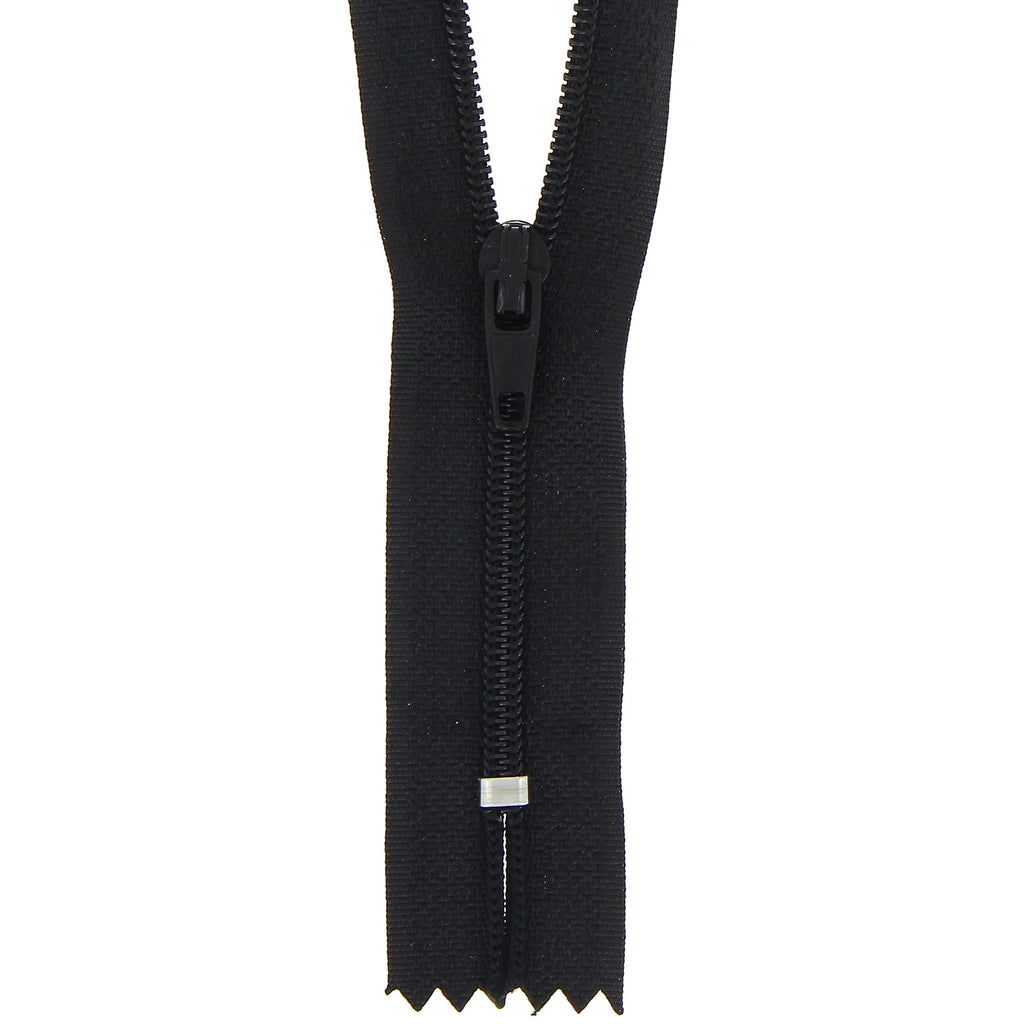 Nylon Dress and Skirt Zip: 12cm: Black