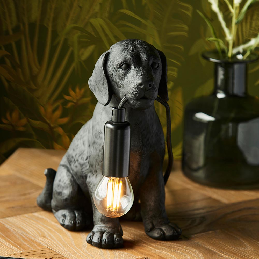 Labrador puppy lamp, additional view