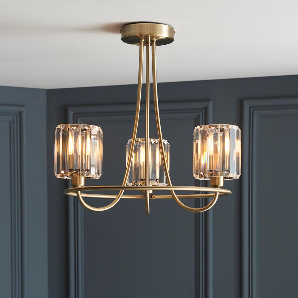 Berenice semi flush light, additional view