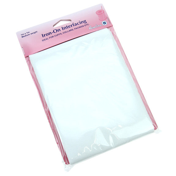 Interfacing: Iron-on: Medium Weight: 1m x 1m: White