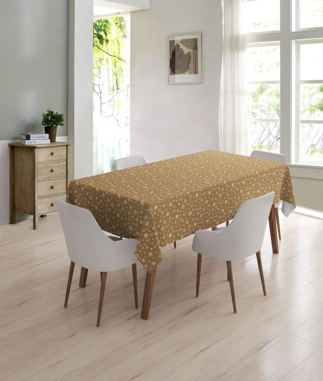 Wipeclean Xmas Table Cloth 140cm/54in By The Metre 1096-1