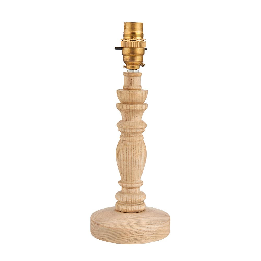 Bibury natural ash wooden table lamp base