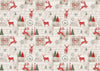 Wipeclean Xmas Table Cloth 140cm/54in By The Metre 1152-1
