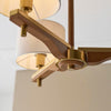 Heathcliff 3lt Semi Flush - Br Aged Brass/Natural Linen (DHD)