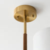 Heathcliff 3lt Semi Flush - Br Aged Brass/Natural Linen (DHD)