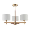 Heathcliff 3lt Semi Flush - Br Aged Brass/Natural Linen (DHD)