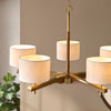 Heathcliff 5lt Pendant - Br Aged Brass/Natural Linen (DHD)