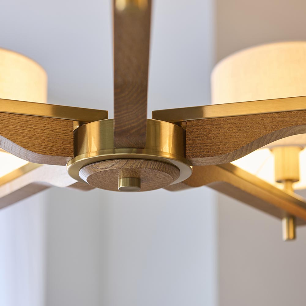 Heathcliff 5lt Pendant - Br Aged Brass/Natural Linen (DHD)
