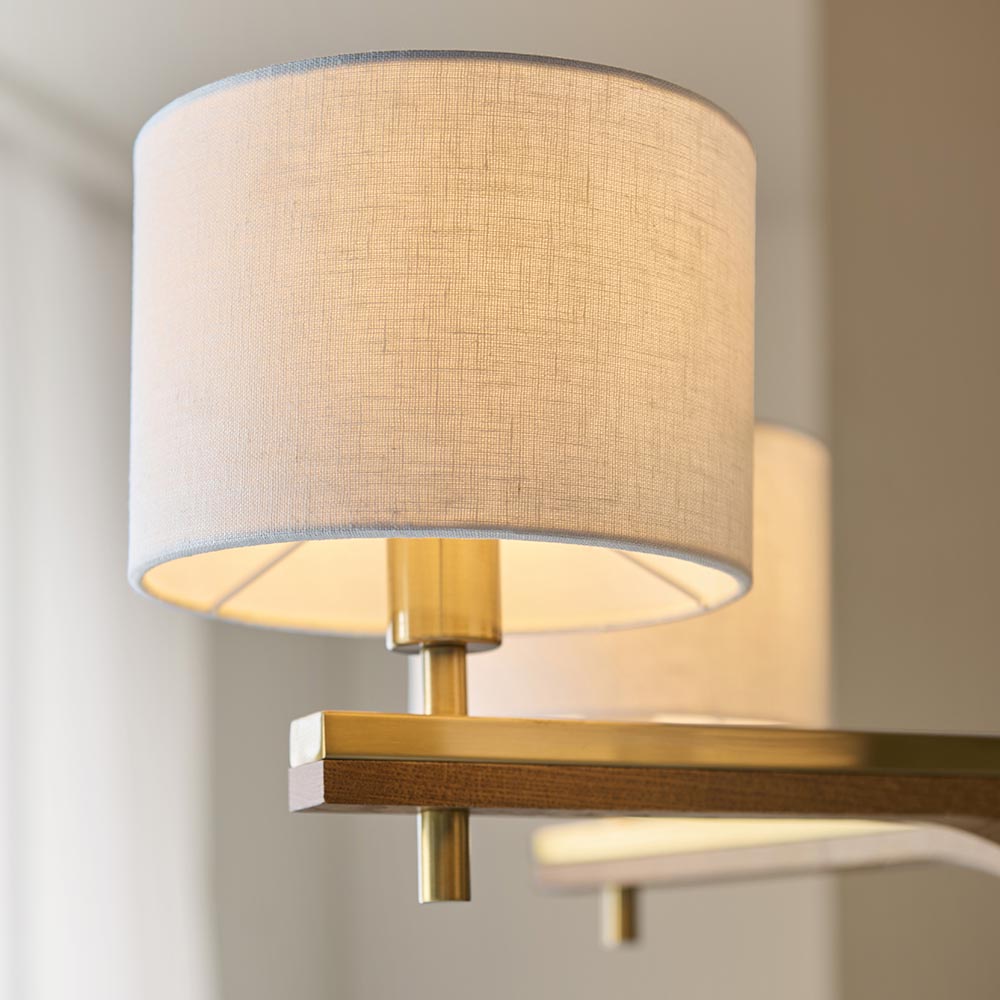 Heathcliff 5lt Pendant - Br Aged Brass/Natural Linen (DHD)