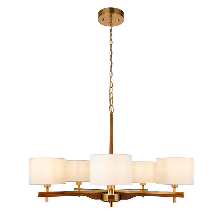 Heathcliff 5lt Pendant - Br Aged Brass/Natural Linen (DHD)