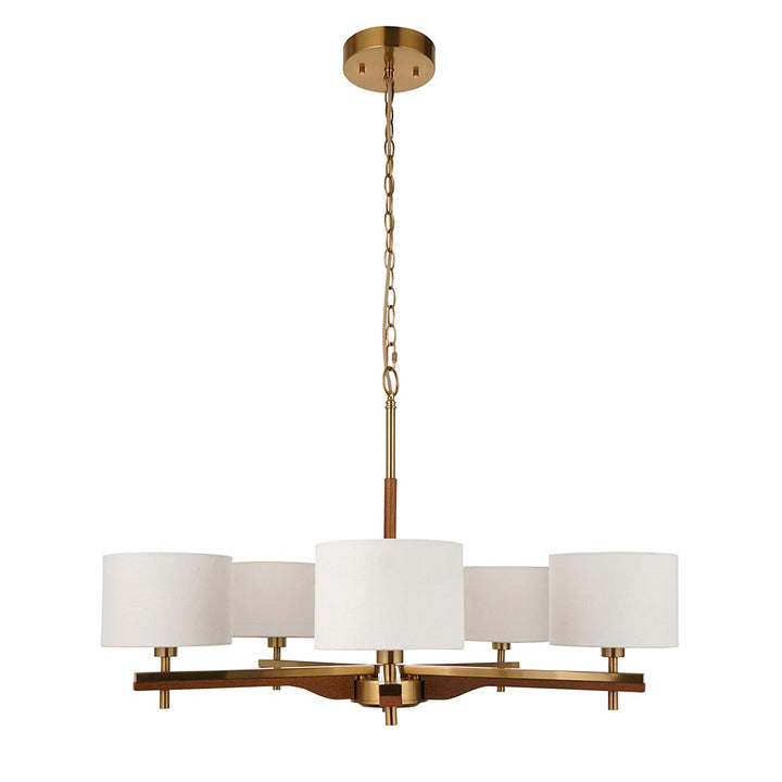 Heathcliff 5lt Pendant - Br Aged Brass/Natural Linen (DHD)