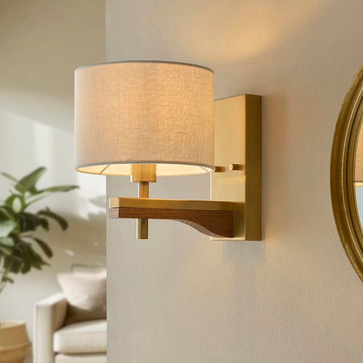 Heathcliff Wall - Br Aged Brass/Natural Linen (DHD)