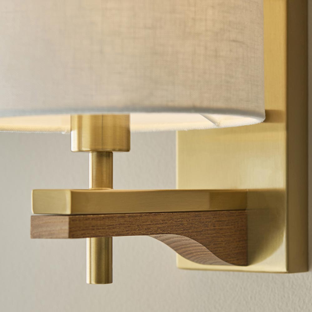 Heathcliff Wall - Br Aged Brass/Natural Linen (DHD)