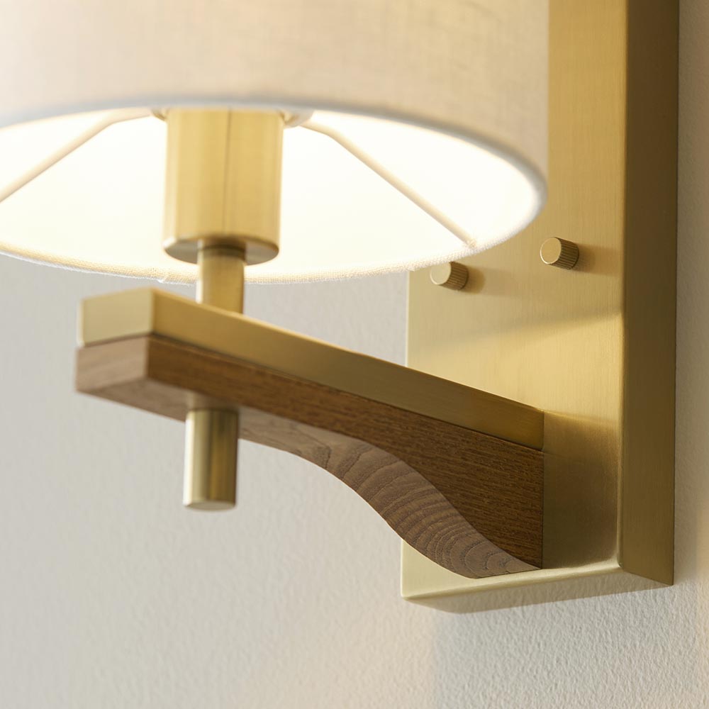 Heathcliff Wall - Br Aged Brass/Natural Linen (DHD)
