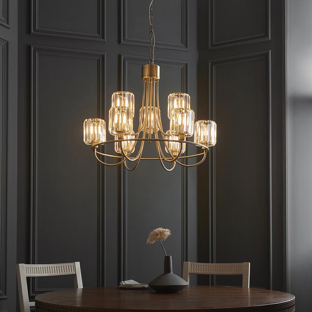 Berenice 9Lt Pendant - Ant. Brass (DHD)