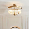 Clermont 3lt Semi Flush - Warm Ant. Brass (DHD)