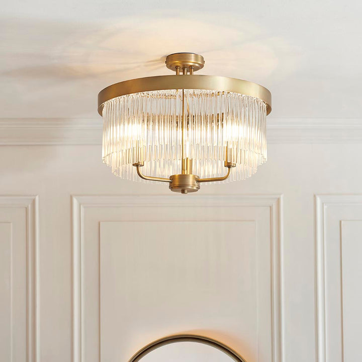 Clermont 3lt Semi Flush - Warm Ant. Brass (DHD)