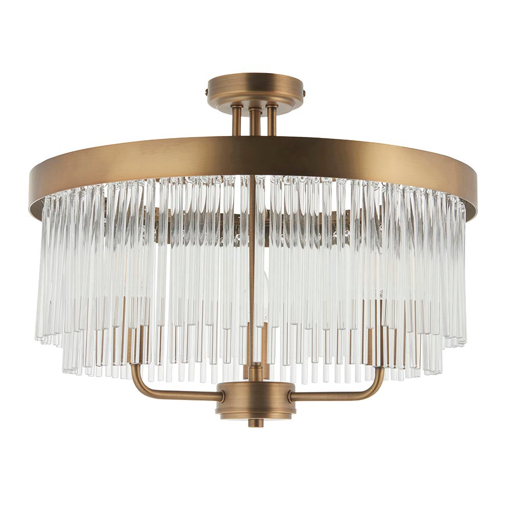 Clermont 3lt Semi Flush - Warm Ant. Brass (DHD)