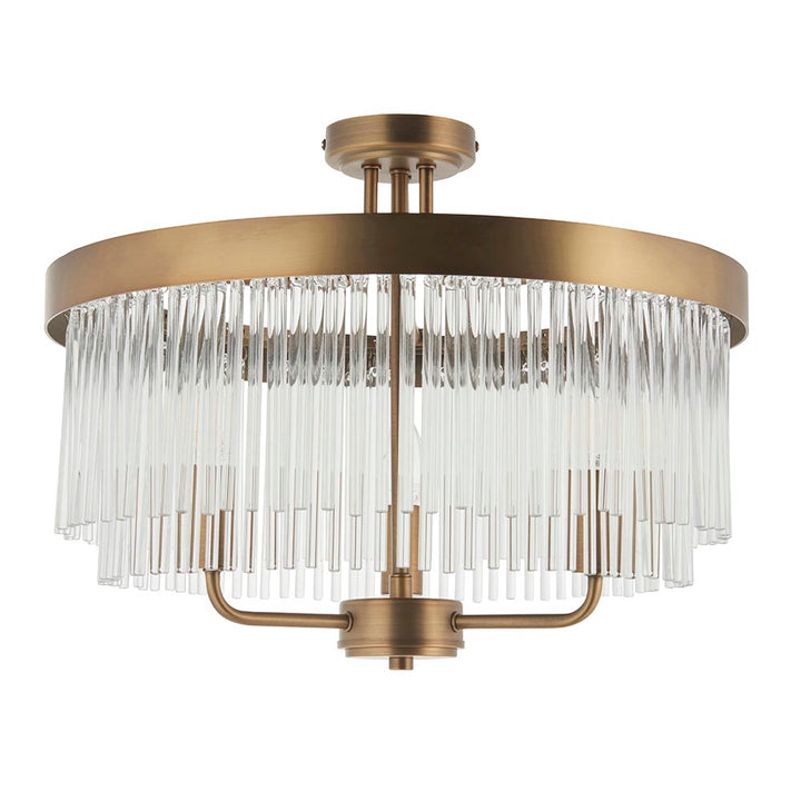 Clermont 3lt Semi Flush - Warm Ant. Brass (DHD)