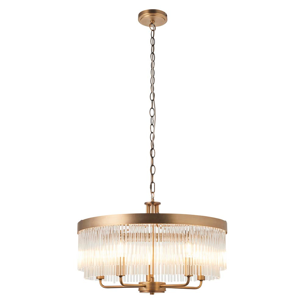 Clermont 5lt Pendant - Warm Ant. Brass (DHD)