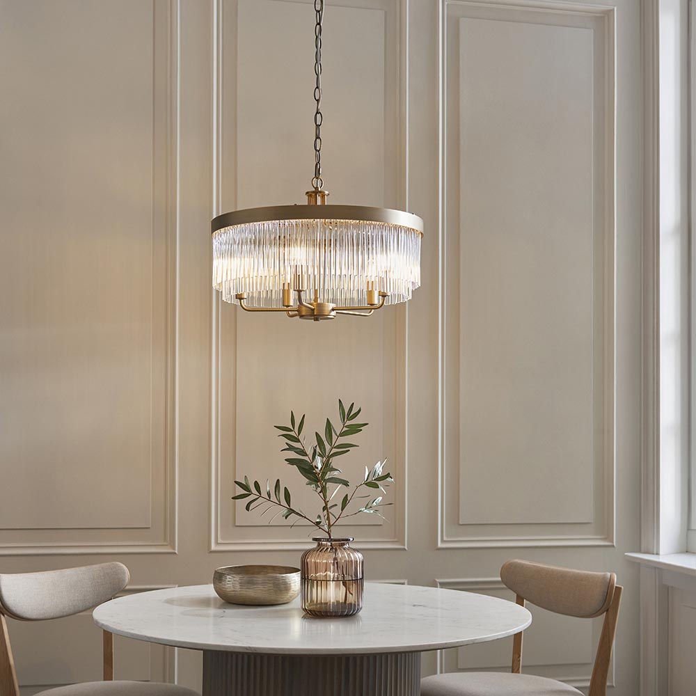 Clermont 5lt Pendant - Warm Ant. Brass (DHD)