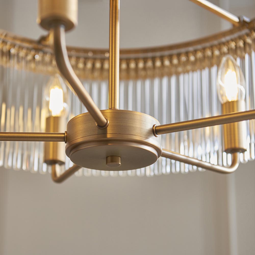 Clermont 5lt Pendant - Warm Ant. Brass (DHD)