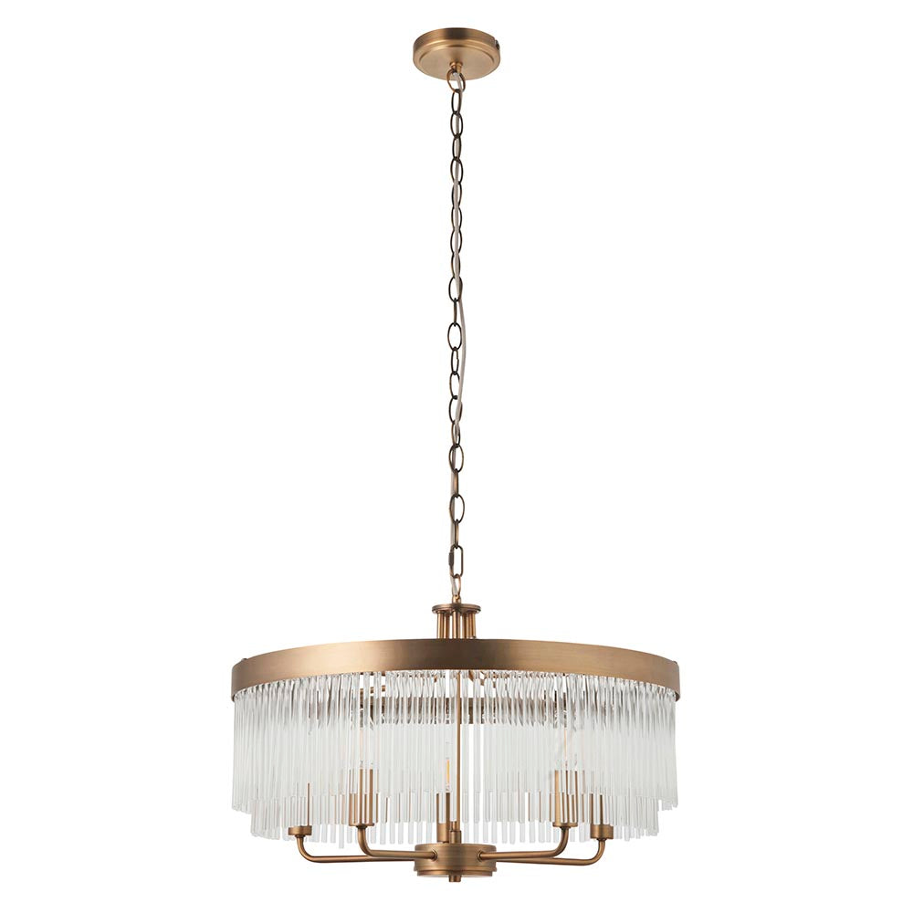 Clermont 5lt Pendant - Warm Ant. Brass (DHD)