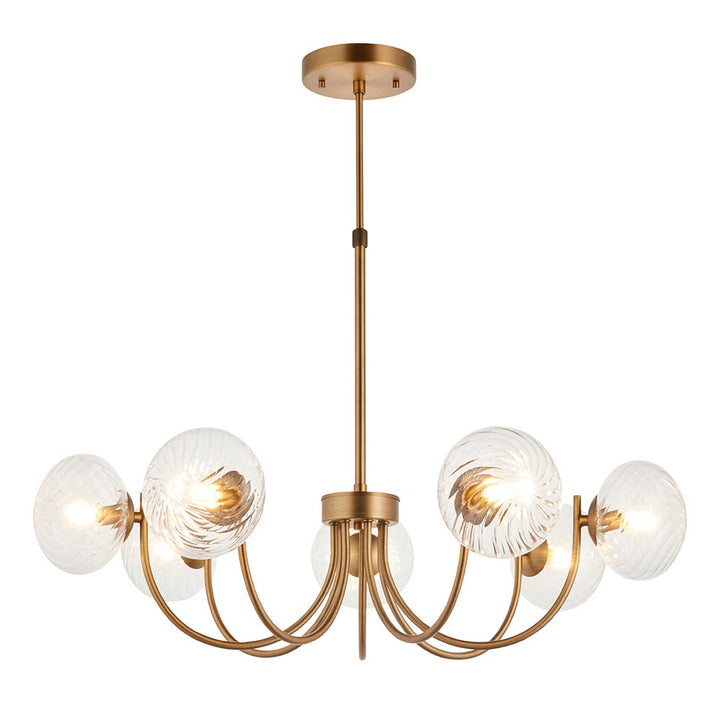 Hague 7Lt Semi Flush - Warm Ant. Brass (DHD)