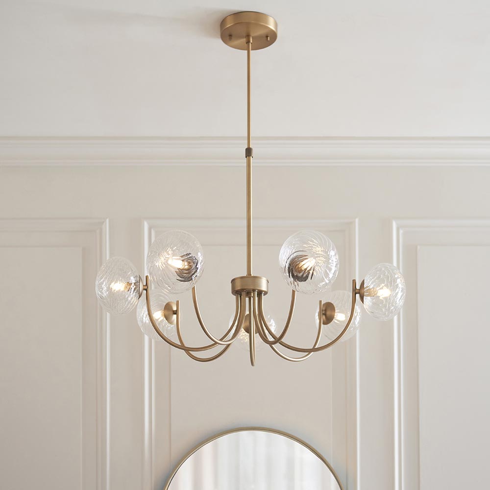 Hague 7Lt Semi Flush - Warm Ant. Brass (DHD)