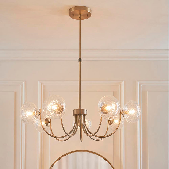 Hague 7Lt Semi Flush - Warm Ant. Brass (DHD)