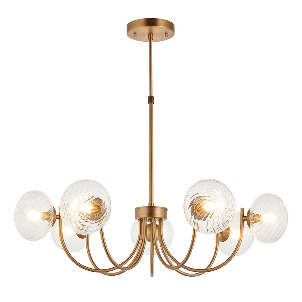 Hague 7Lt Semi Flush - Warm Ant. Brass (DHD)