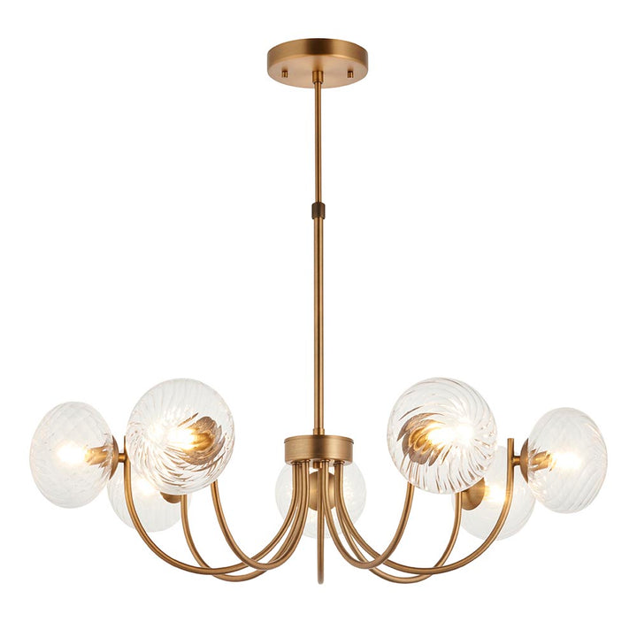 Hague 7Lt Semi Flush - Warm Ant. Brass (DHD)