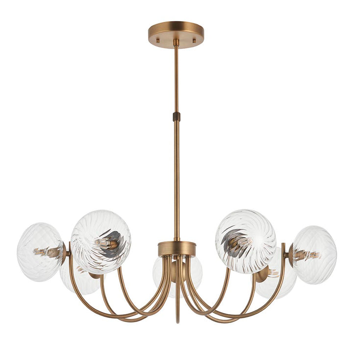 Hague 7Lt Semi Flush - Warm Ant. Brass (DHD)