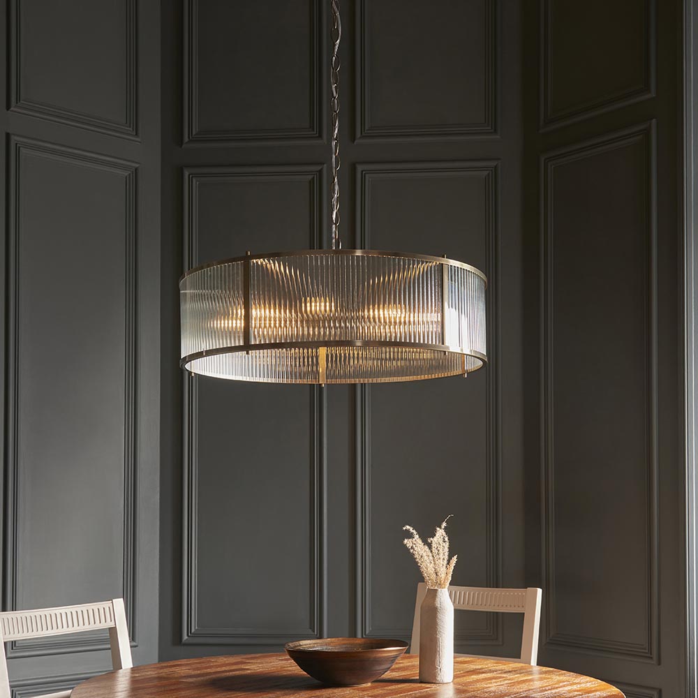Ridgeton 8Lt Pendant - Ant Brass (DHD)
