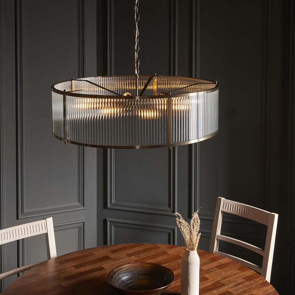 Ridgeton 8Lt Pendant - Ant Brass (DHD)