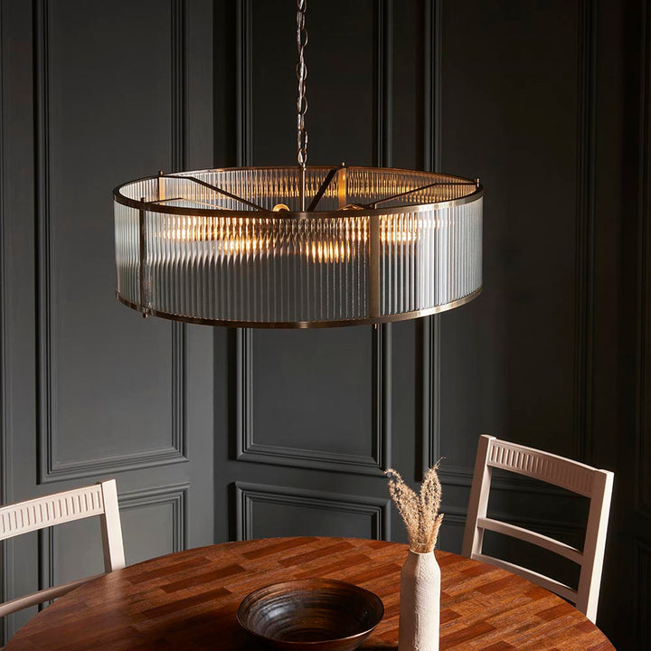 Ridgeton 8Lt Pendant - Ant Brass (DHD)