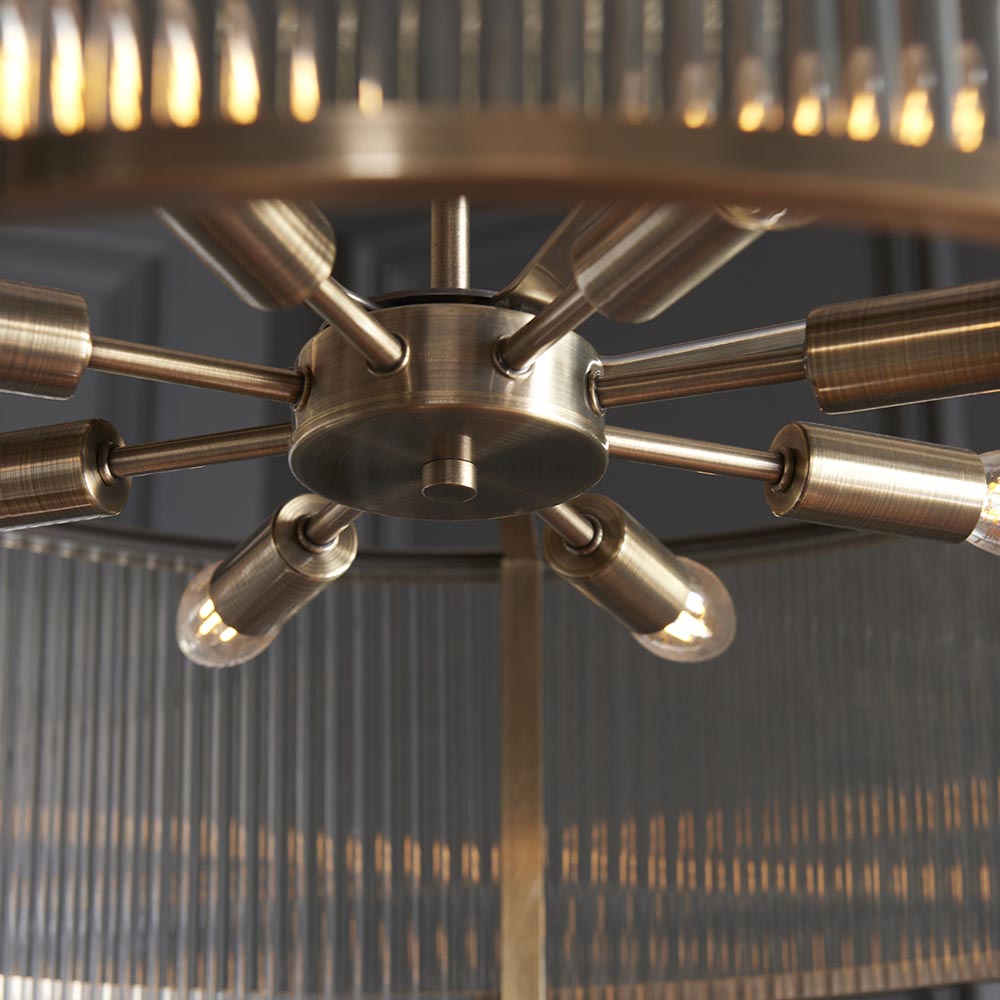 Ridgeton 8Lt Pendant - Ant Brass (DHD)