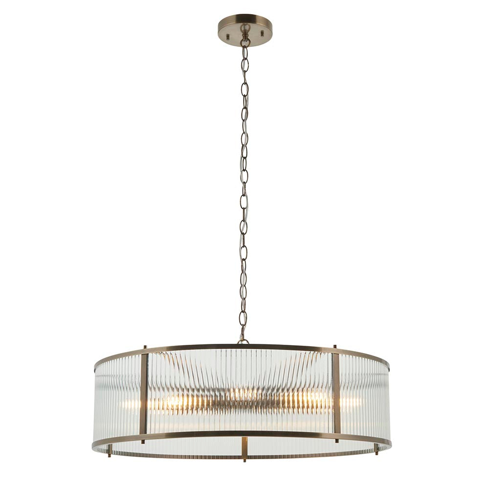 Ridgeton 8Lt Pendant - Ant Brass (DHD)