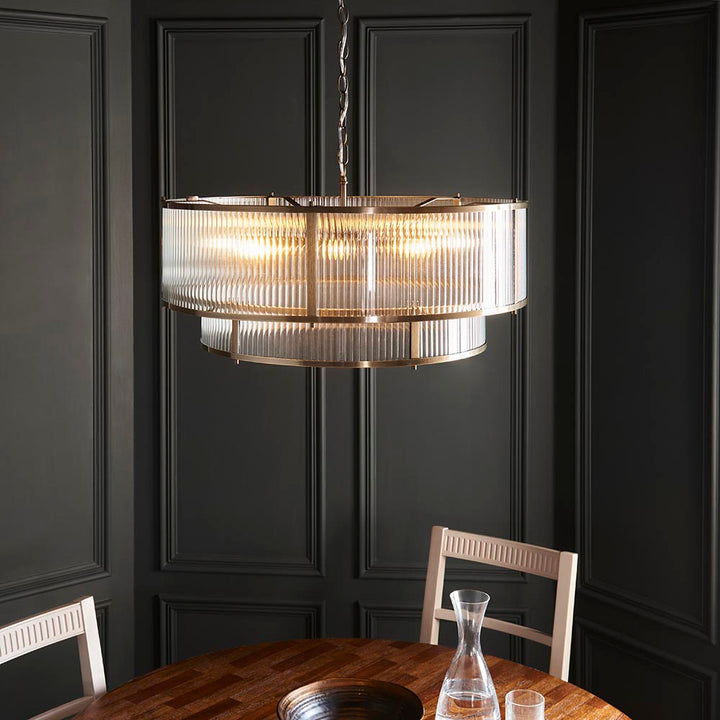 Ridgeton Tiered 8Lt Pendant - Ant Brass (DHD)