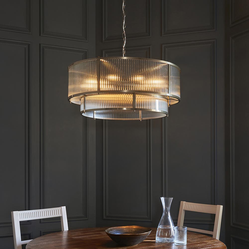 Ridgeton Tiered 8Lt Pendant - Ant Brass (DHD)